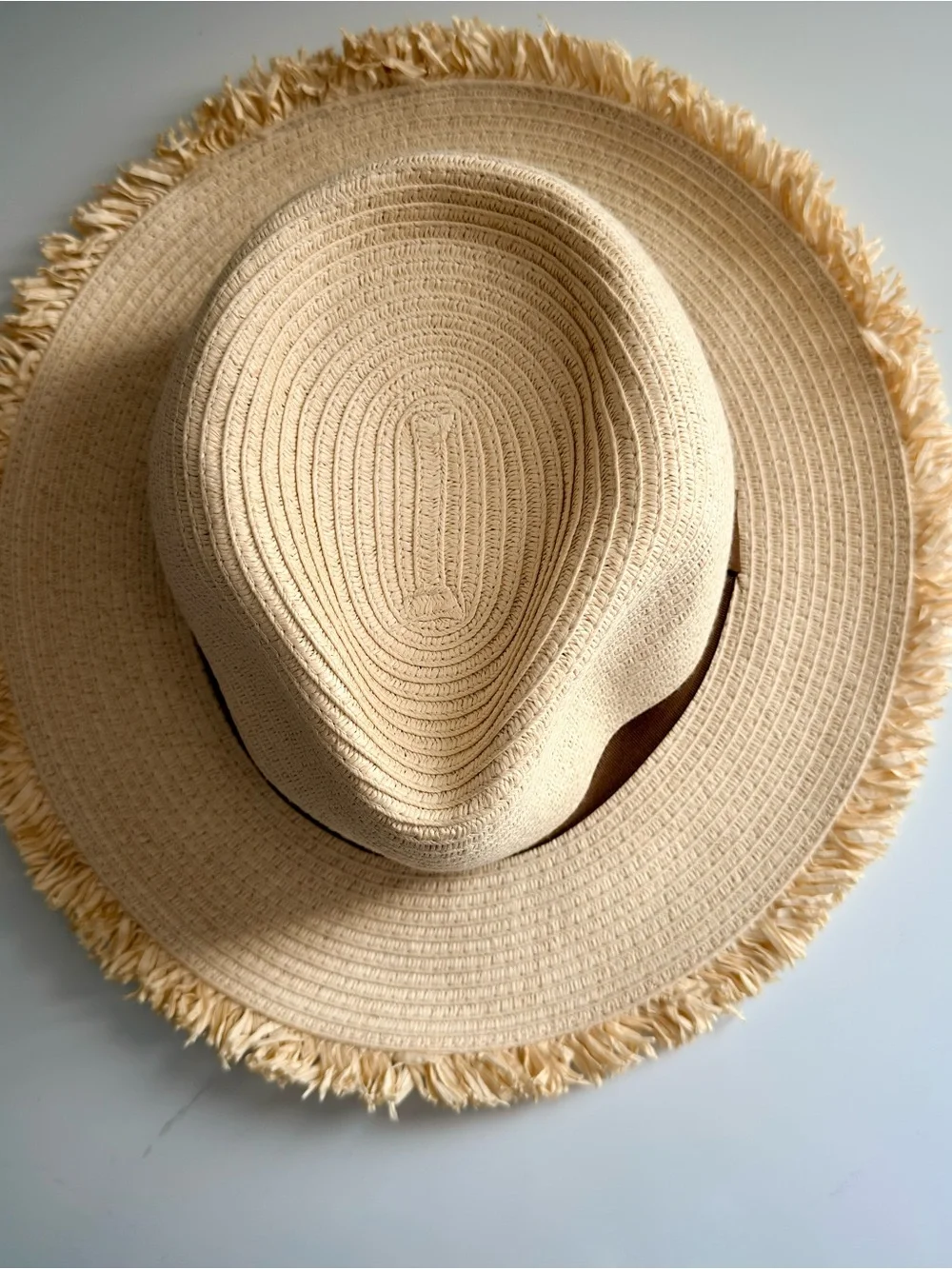 J.Jill Straw Fedora Hat Beige One size